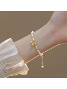23 Pearl Gold Lily Of the Valley Bracelet-d