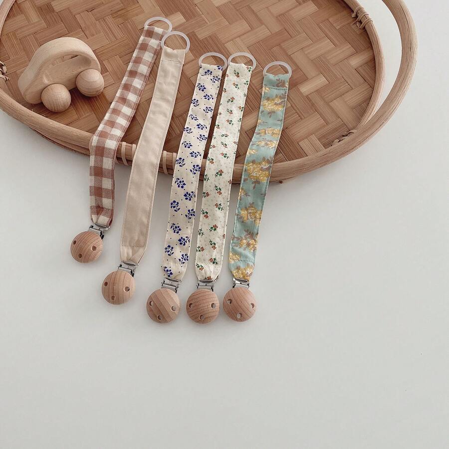 1pc Handmade Fabric Pacifier Chain, Pacifier Teether Anti-Lost Hanging Strap