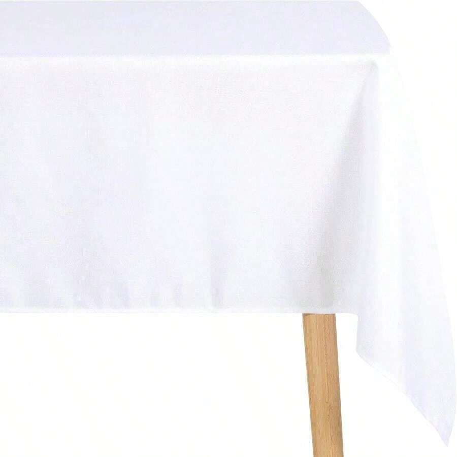 JIUZHEN Faux Linen Rectangle Tablecloth - Wrinkle And Stain Resistant Washable Table Cloth For Kitchen Dining Room Holiday Table Cover For Party Dinner Outdoor Picnic, Beige, 54 X 80 Inch
