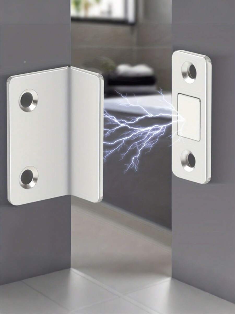 1/5 Set magnetische Türstopper und -schlösser: Kein Bohren erforderlich, bohrfähig. Extrem starke magnetische ultradünne doppelte magnetische unsichtbare Türverriegelungen, einfach zu installieren, bieten Verschluss für Schränke und Möbel