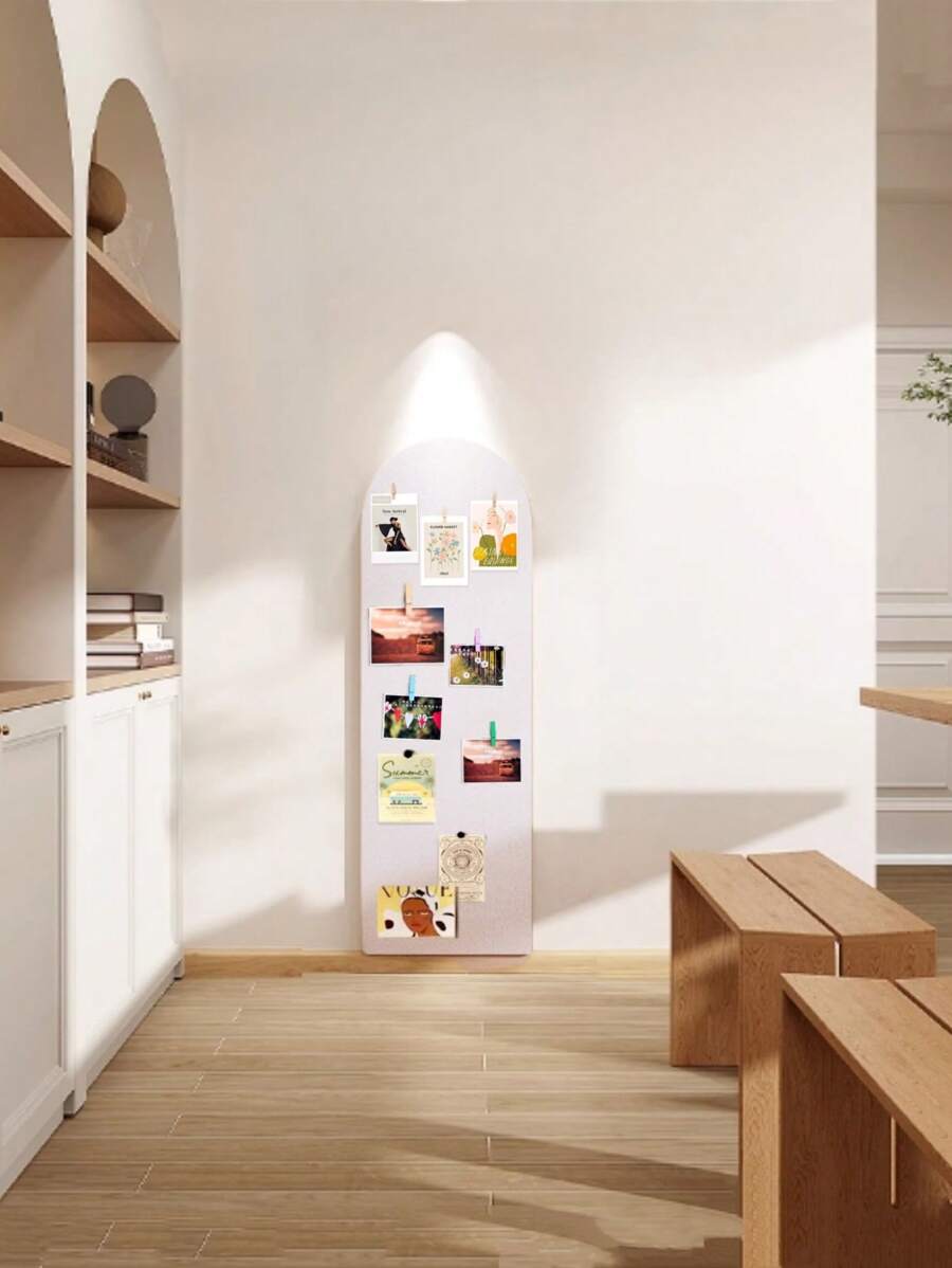1pc Reusable Self-Adhesive Geometric Felt Board, Versatile Acoustic Panel For Wall Decor, Office Memo, Photo Hanging, Suitable For Bedroom, Study, Office, Classroom