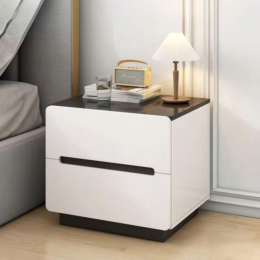 Tavolino da notte semplice e moderno, piccolo mobiletto per la casa con cassetto, mobiletto con scaffale da camera da letto, rimovibile