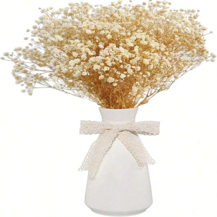 Free ShippingNatural Dried Gypsophila Flowers White S Breath Stems For Home Decor, Weddings, Crafts