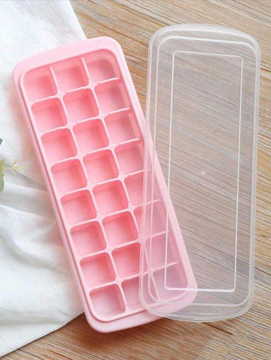 1 Silicone Ice Brick Mold, Multi-Color Transparent 14/24 Lattice Ice Brick Ice Tray, Suitable For Refrigerator