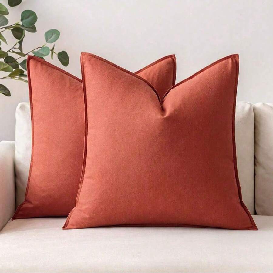 1pc (Pillow Insert Not Included) Comfortable Decorative Sofa Throw Pillow Cover, Suitable For All Seasons, Farmhouse Home Decor For Sofa, Living Room, Bed, Machine Washable Patio Cushion Cover