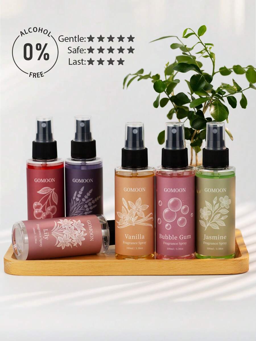 1 Peça, 100ml/3,38oz, 6 Aromas Spray de Fragrância/Ambientador, Fragrância para Casa/Carro/Roupas/Armário, Ambientador Doméstico, Ambientador para Banheiro, Fragrância Poderosa, Fragrância de Longa Duração, Remove Odores, Ar Fresco, Adequado para Decoração Doméstica, Carro, Salas de Estar, Quartos, Banheiros, Salas de Estudo, Armários, Armários de Sapatos, Armários, Quartos de Animais de Estimação, Escritórios, Hotéis, Casamento, Dia das Mães, Presentes para Melhores Amigos, Presentes, Com Aromas de Alimentos, Frutas e Flores.
