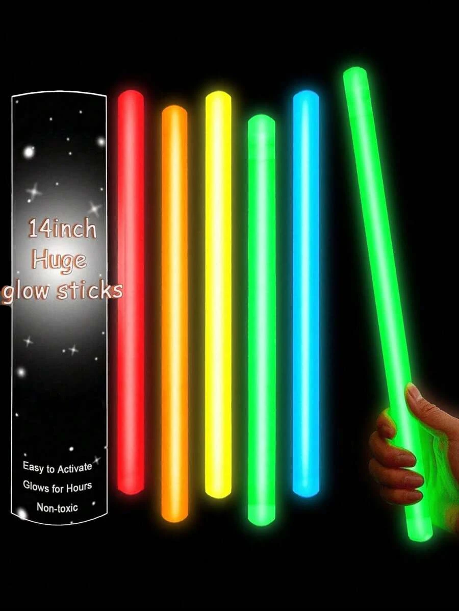 30PCS 14in Large Size Party Glow Stick, Super Bright Glow Stick, High Quality Super Aid Stick, Glow 12~16 Hours, Colorful Wedding Glow Stick, Suitable For Parties, Concerts, Bars, Nightclubs,Outdoor, Camping, Sports Glow Sticks, Glow Party Supplies, Glow In The Dark, Gifts, Party Lighting Supplies, Party Decorations, Gift Recommendation.