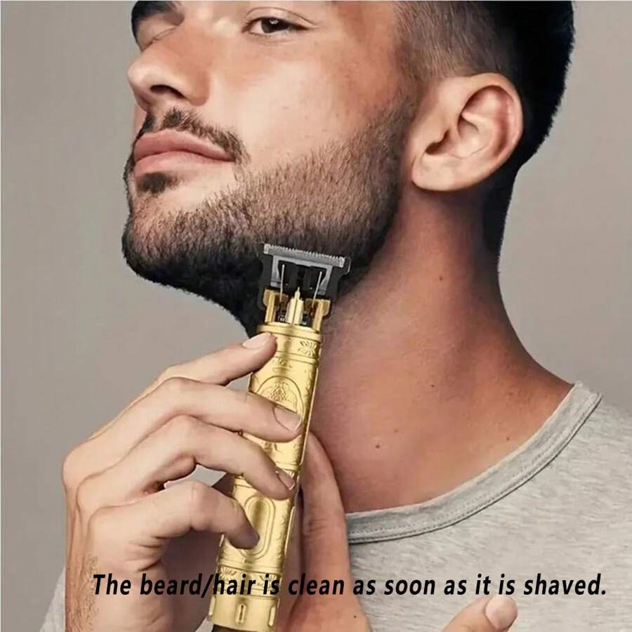 Men's Electric Hair Clipper, Wireless Personalized Hair Clipper, Hair Trimming And Styling Tool, With Four Guiding Combs And One Cleaning Brush Included,300mAh