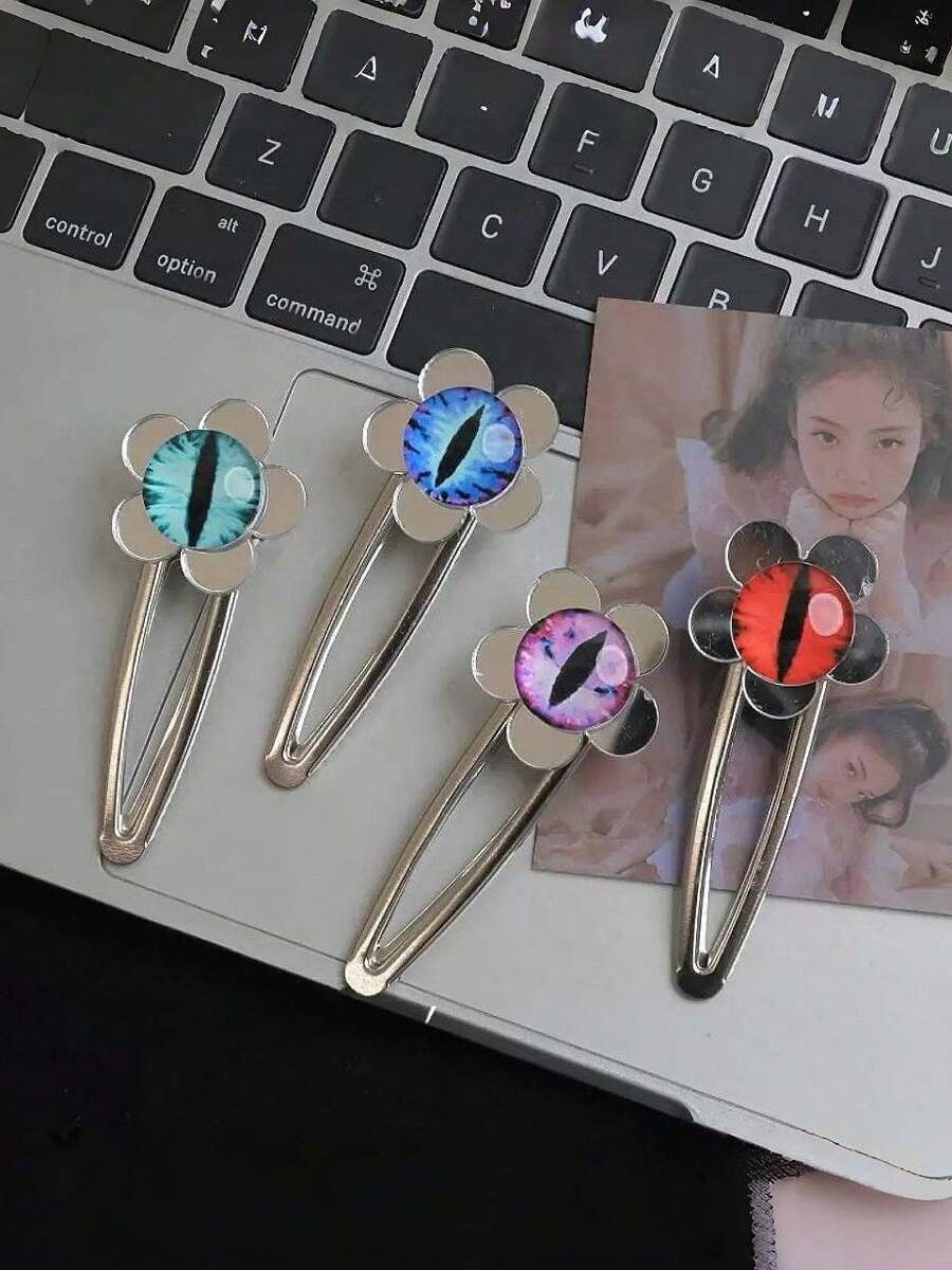 4cps Halloween Evil Demon Eye Hairpin, Smart Eyes Dot The Street Mystery, School Stuff