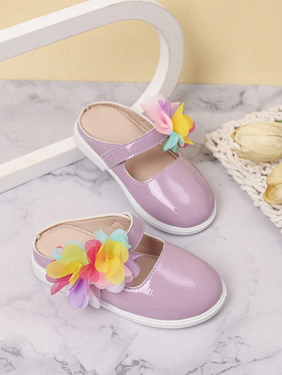 Girls' Floral Outdoor Casual Shoes, Sweet Style, Spring/Summer