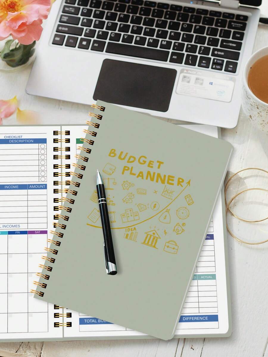 Trees 1pc Budget Plan - Monthly Finance Organizer With Expense Tracking Notes Designed To Effectively Manage Your Money, Undated Financial Plan/Ledger, Ready To Start - A5 Size,School Supplies,Back To School
