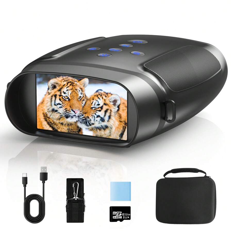 4K Nachtsicht, 10x digitaler Zoom, 32GB Karte, 36 Megapixel, 9-stufige Infrarot (zum Speichern von Fotos und Videos vom Camping, Jagen und für Sicherheit)