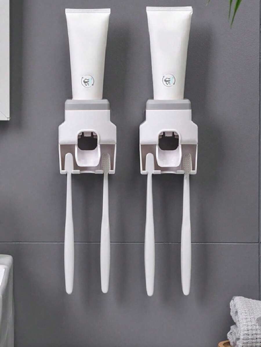 Spremitubo per dentifricio, accessorio pigro per spremere il dentifricio, porta spazzolino da denti montato a parete per il bagno di casa