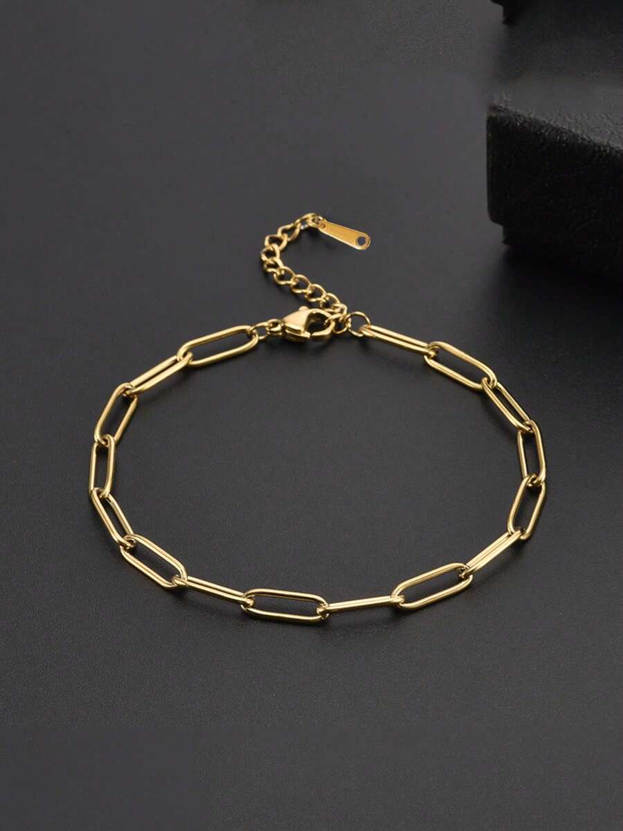 5/10-Piece Buckle Bracelet Set, Stainless Steel Adjustable Chain Bracelet With Lobster Buckle, Suitable For DIY Jewelry Making