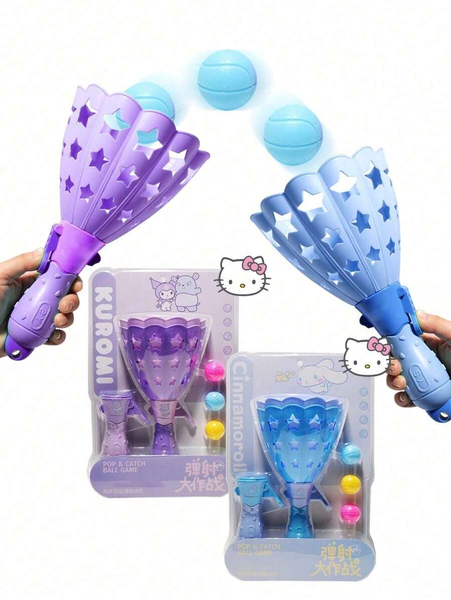 Sanrio Sanrio Kuromi Cinnamoroll 4Ball Pop-Pass-Catch Game Set - Fun Outdoor Indoor Activities 2 Catch Launcher Baskets - Perfect Yard Games Beach Toys And Holiday Back To School Season Gifts