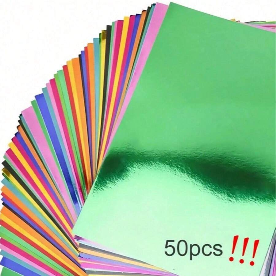 Farbige metallische Textur Pappe, gemischte Farben spiegelreflektierende Pappe, 150g Gewicht, geeignet für Grußkarten, Scrapbooks, DIY Handwerke, Origami DIY, Malen, Schneiden, für Schulmaterial, Schulanfang