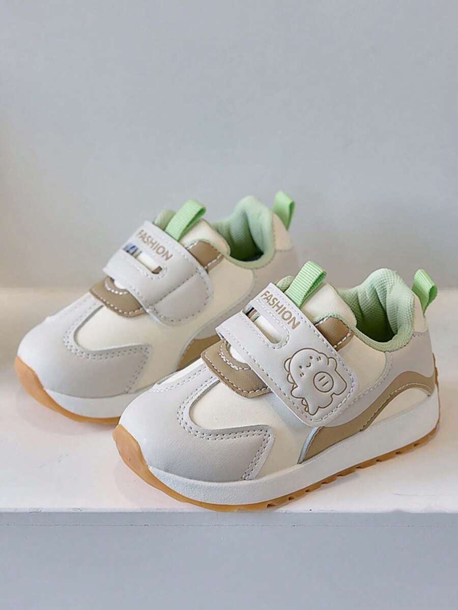 1 pereche de pantofi sport pentru copii, pantofi sport casual versatili cu partea superioară din piele pentru băieți și fete, talpă moale antiderapantă, potriviți pentru primăvară, vară, toamnă și iarnă