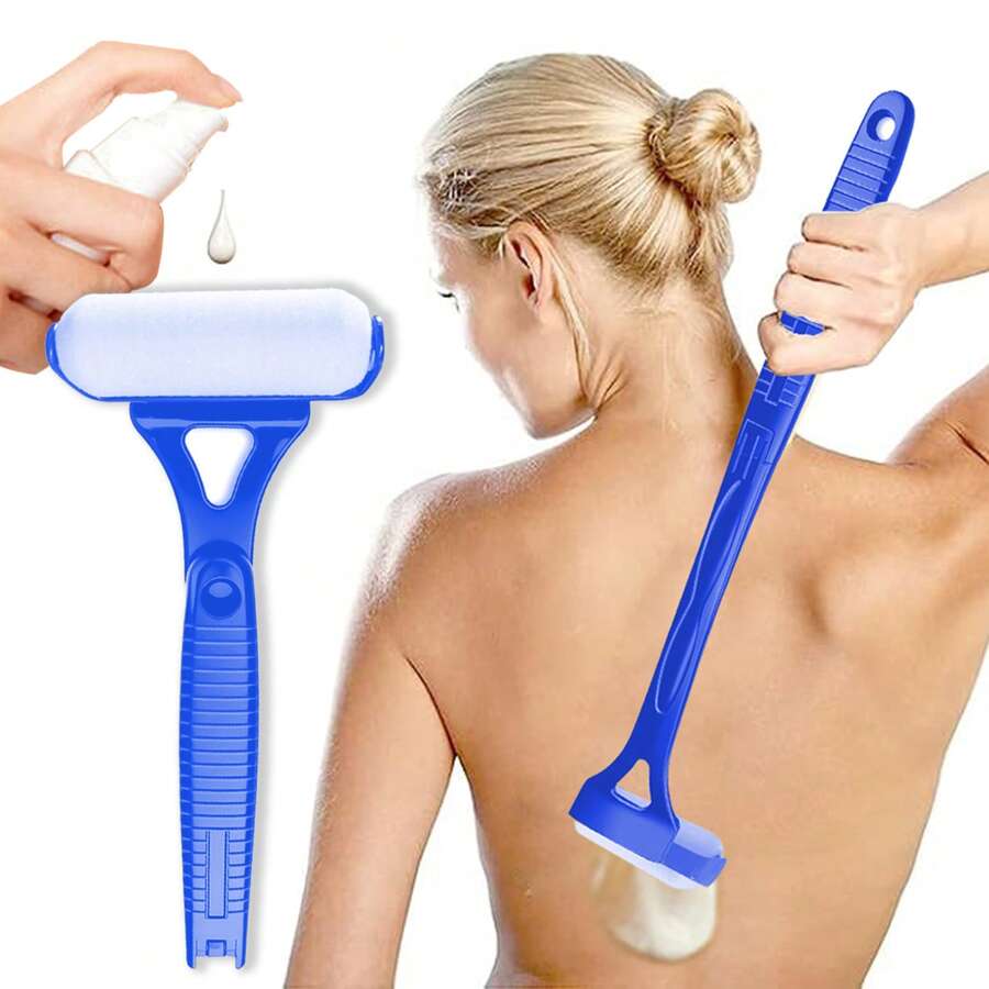 1 pieza Aplicador de loción para masaje corporal con diseño de rizo en la espalda y el Body, herramienta de autobronceador para ungentos