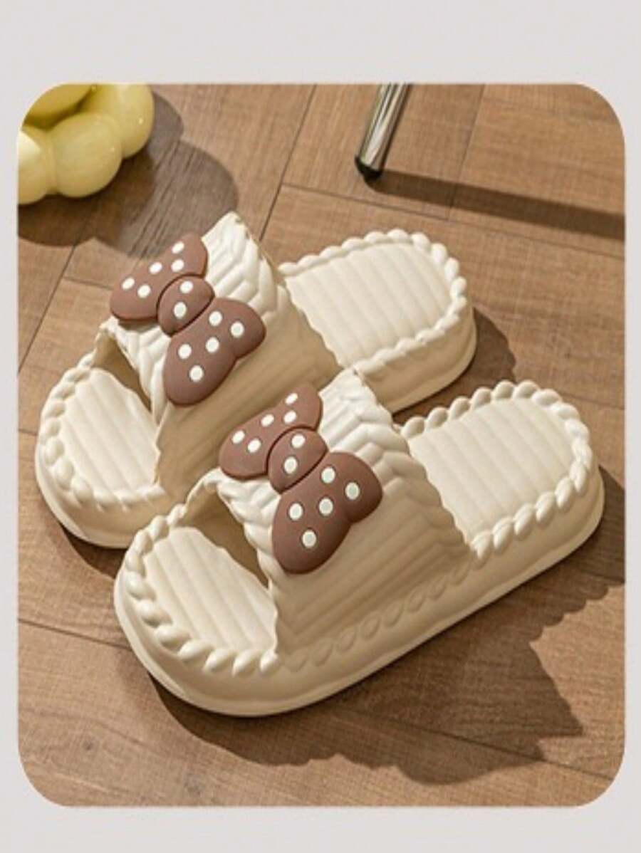 New Fashion Women Summer Slippers, Thick Sole Indoor Bathroom Non-Slip Outdoor Slippers, Comfortable Soft Flat Slippers