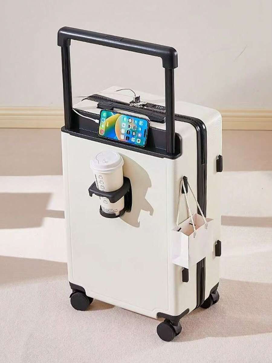 1 pieza 20212492528 Maleta ligera con ruedas y asa para viajes, equipaje de almacén, maleta de viaje para hombres y mujeres, adecuada para etiquetas, vacaciones, negocios, escuela, organizador de viaje, bolsa de transporte, estuche con ruedas para la escuela