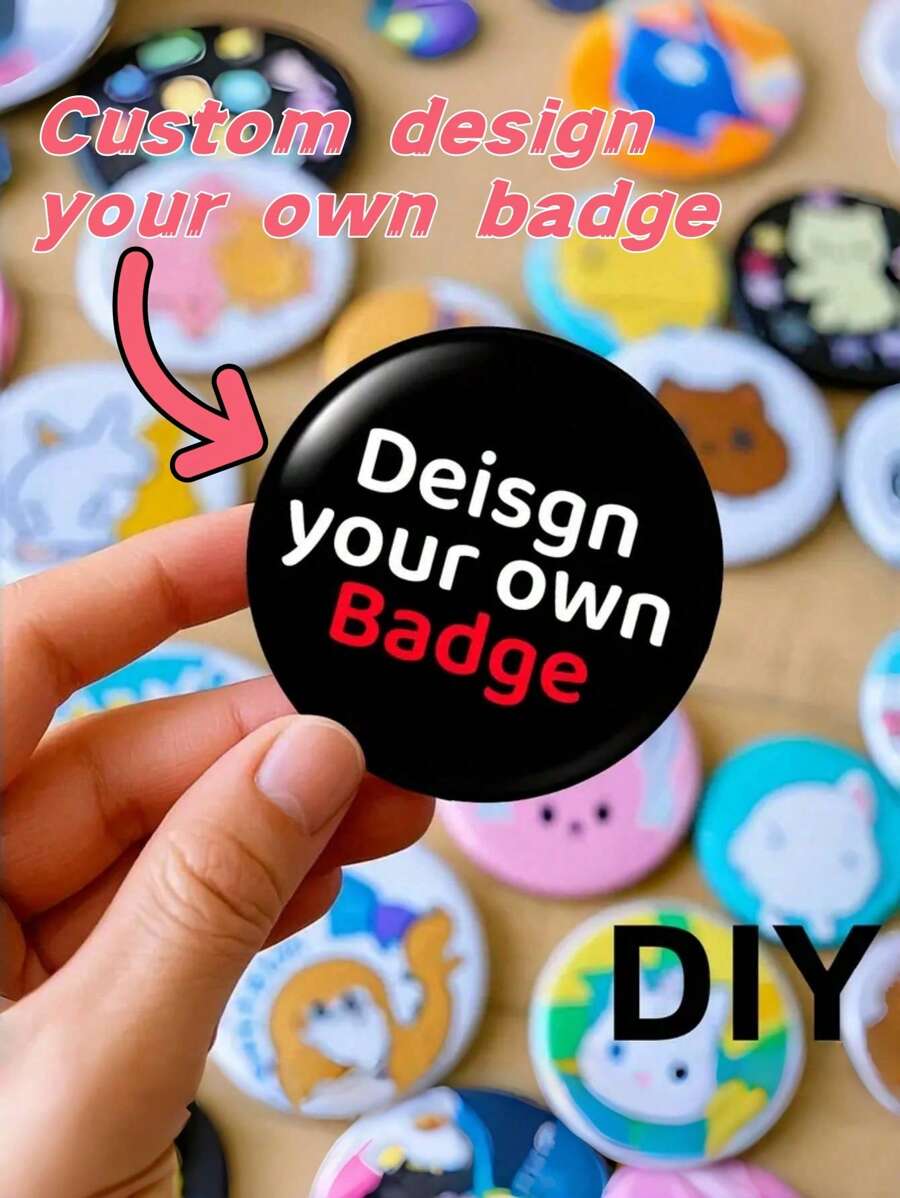 1 pieza/2 piezas/5 piezas/10 piezas Botones de insignia personalizados con foto y texto - Se pueden usar para banquetes, fiestas de cumpleaños, suministros de costura y tejido DIY, insignias para mochilas, insignias de ropa, emblemas universitarios, insignias conmemorativas de bodas, insignias de viaje del Día de San Valentín, insignias conmemorativas, insignias de graduación, fotos personalizables, logotipos, texto de imagen