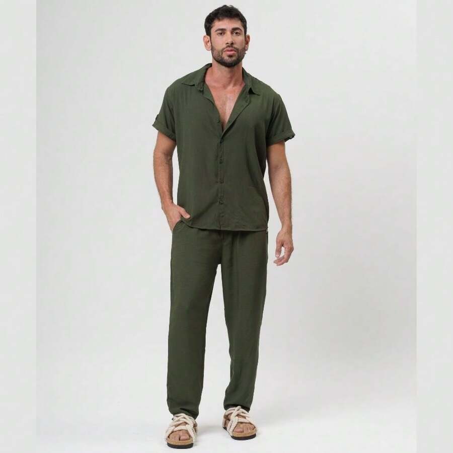 Conjunto Viscolinho Camisa e Calça - Santo Luxo