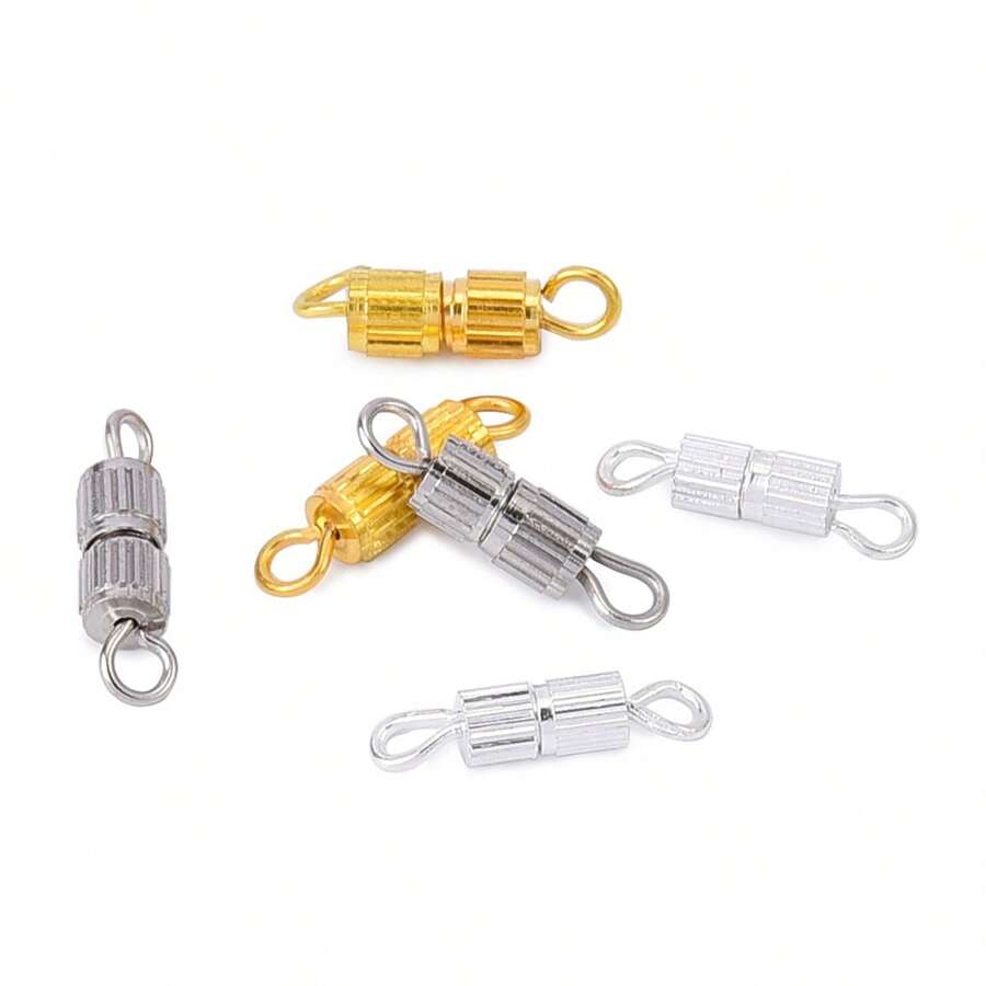 20 piezas de broche de rosca con textura de cobre con 9 anillos, accesorios DIY para pulseras y collares