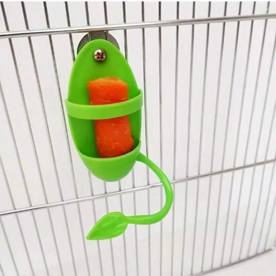 1pcs Bird Cuttlebone Holder Bird Cage Feeding Holder Vegetable Fruits Cuttlebone Holder for Parrot Budgies Parakeet Cockatiel