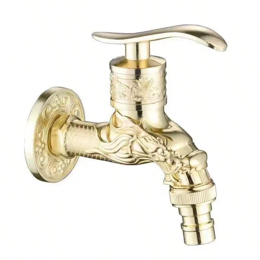 "Classic" Vintage European-Style Single Cold Wall-Mounted Faucet - Stainless Steel, Perfect For Kitchen Sink, Washing Machine, Outdoor Garden & Bathroom Accessories