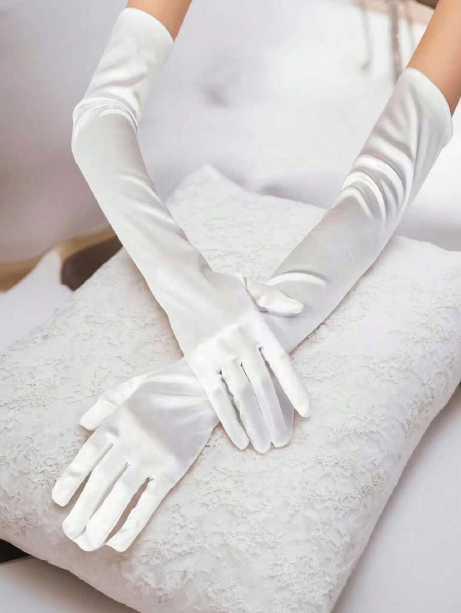 1 buc Accesorii de îmbrăcăminte pentru femei Mănuși de atmosferă Mănuși lungi Albe Elegante Îmbrăcăminte Lucruri bune Împărtășire Mănuși din spandex Activități în aer liber Mănuși de vară pentru vehicule electrice cu protecție solară Mănuși de nuntă pentru femei Decorare machiaj de mână
