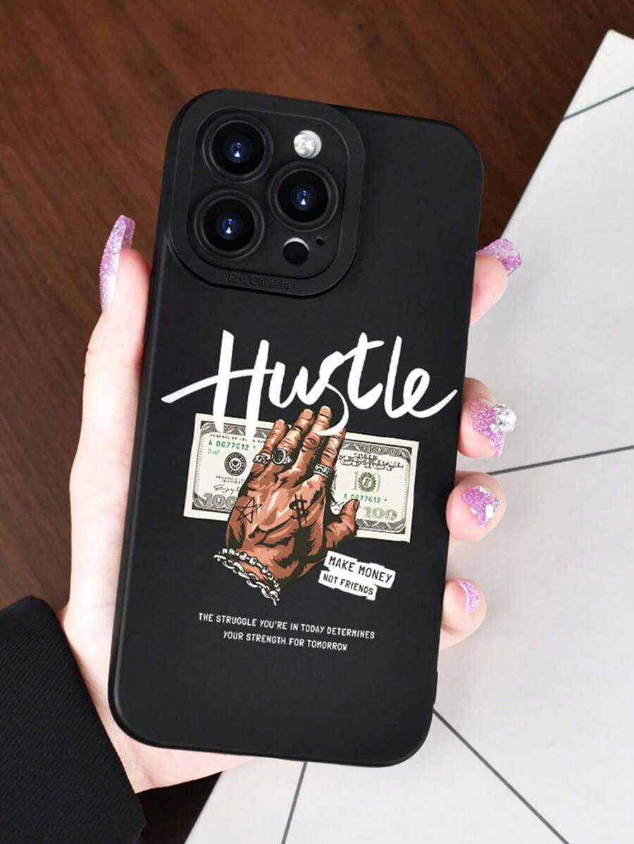1pc TPU Classic Phone Case, Dollar Pattern Printed Phone Cover, Suitable Compatible With Apple Series, Best Gift For Family And Friends