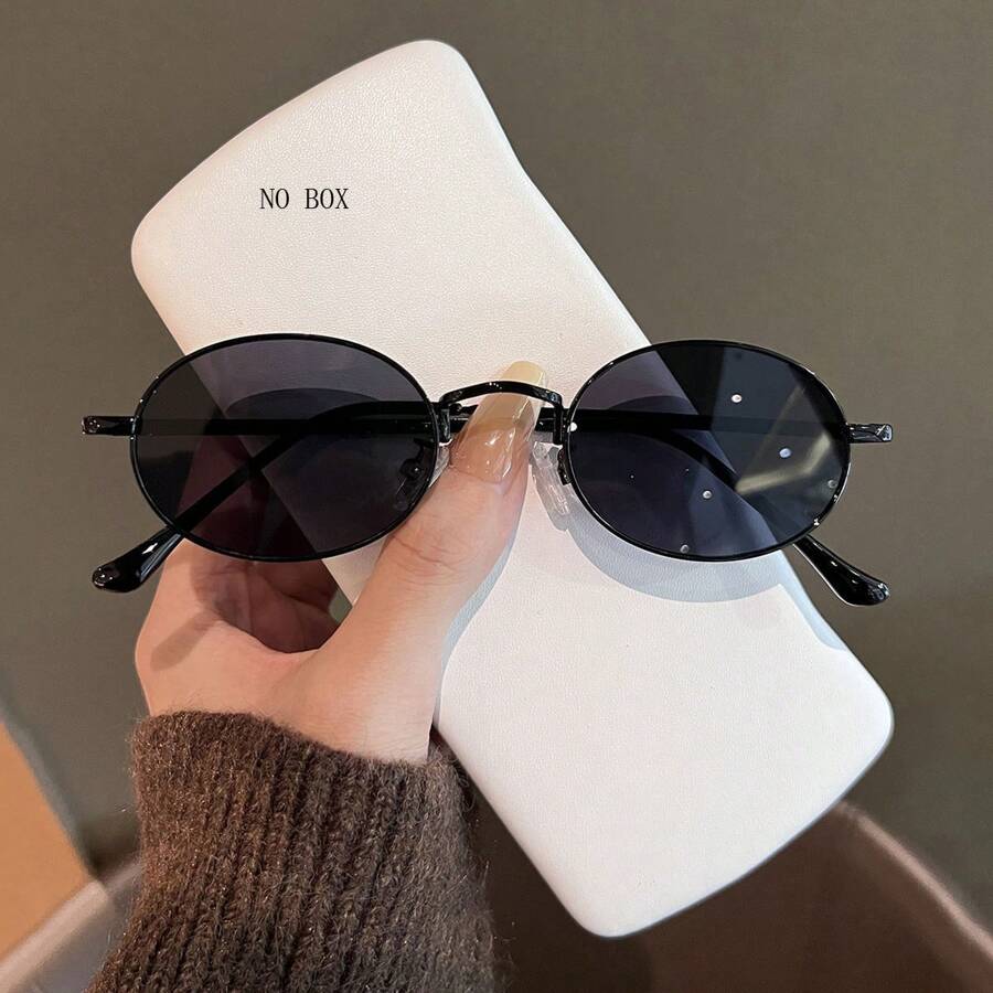 1 pereche ochelari de soare unisex pentru vară, stil clubbing, antireflexii, formă ovală, stil față mică