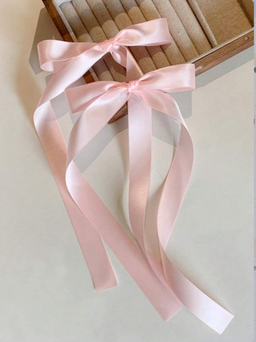 2 buc Accesorii de păr pentru femei, Agrafe de păr minimaliste la modă, Agrafe elegante cu panglică în stil balet, Agrafe dulci și drăguțe pentru uz zilnic, Extra lungi, Agrafe cu gheare, Gheare de păr, Agrafă de păr, Agrafă de păr tip aligator