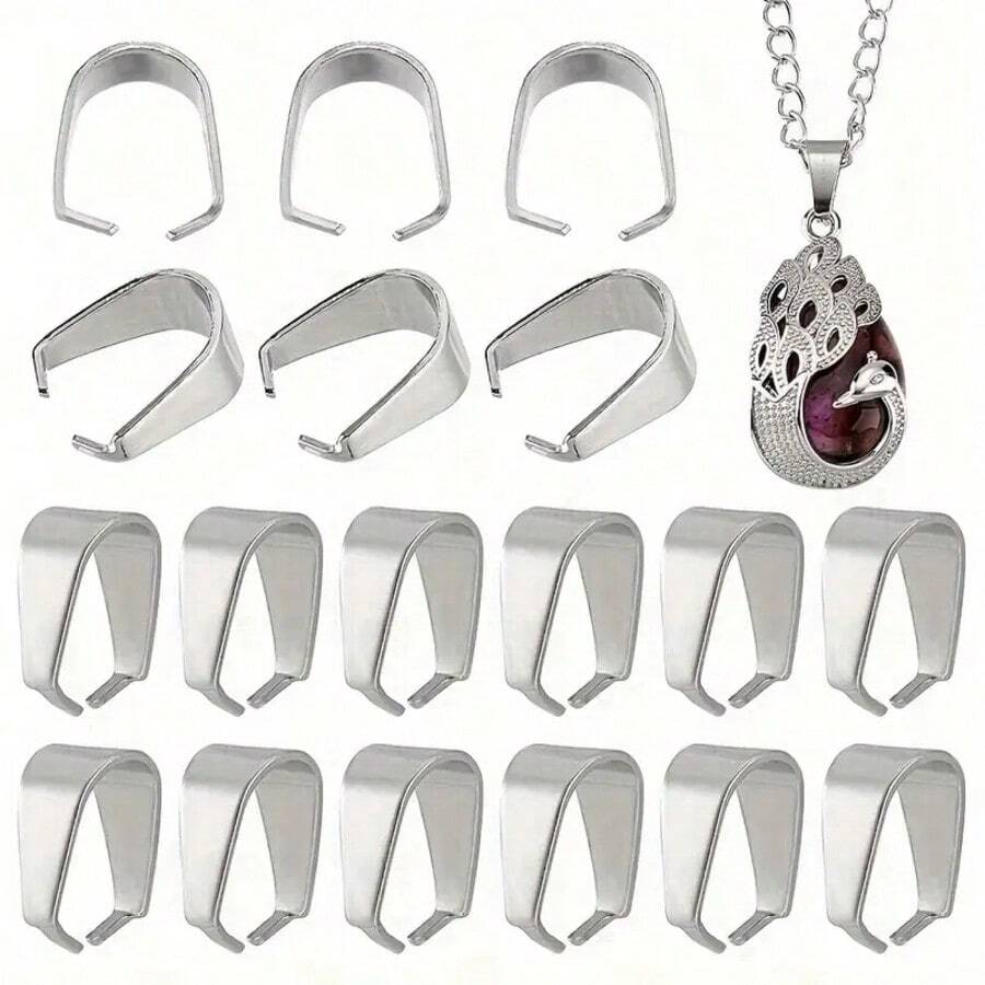10/100pcs Stainless Steel Lobster Clasp Pendant Connector, Bracelet Necklace DIY Jewelry Accessories