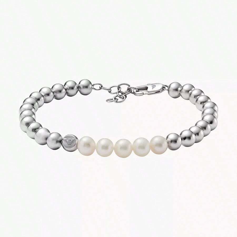 Armani Perlen-Legierungs-Perlenarmband. Dieses Legierungs-Armband ist ein unisex Paar-Stil, geeignet für tägliche Zusammenkünfte und dergleichen EGS2983040