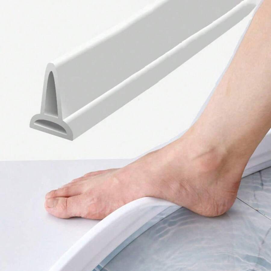 1pc Bathroom Sink Water Bar Can Be Bent Water Blocking Device Toilet Dry And Wet Separation Waterproof Strip Water Barrier Strip
