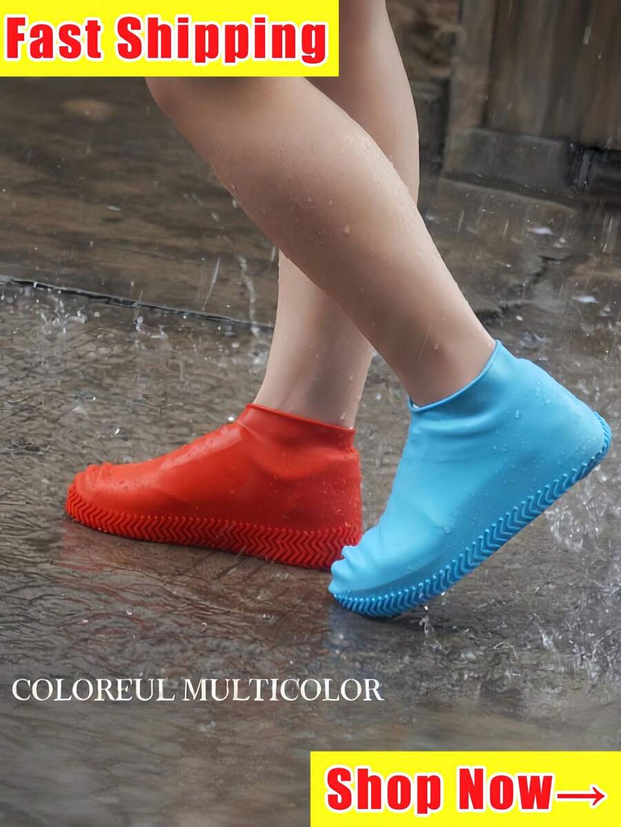 Rainproof Shoe Covers Wholesale Latex Waterproof Shoe Covers Thick Section Rainy Day Outdoor Silicone Rain Shoe Covers Anti-Slip Wearable Rain Boots Waterproof Shoe Covers Latex Anti-Slip Rainproof Shoe Covers Thickened Wearable Outdoor Waterproof Shoe Covers Rainproof Rain Boot Covers For Men And Women Shoe Size 34-40