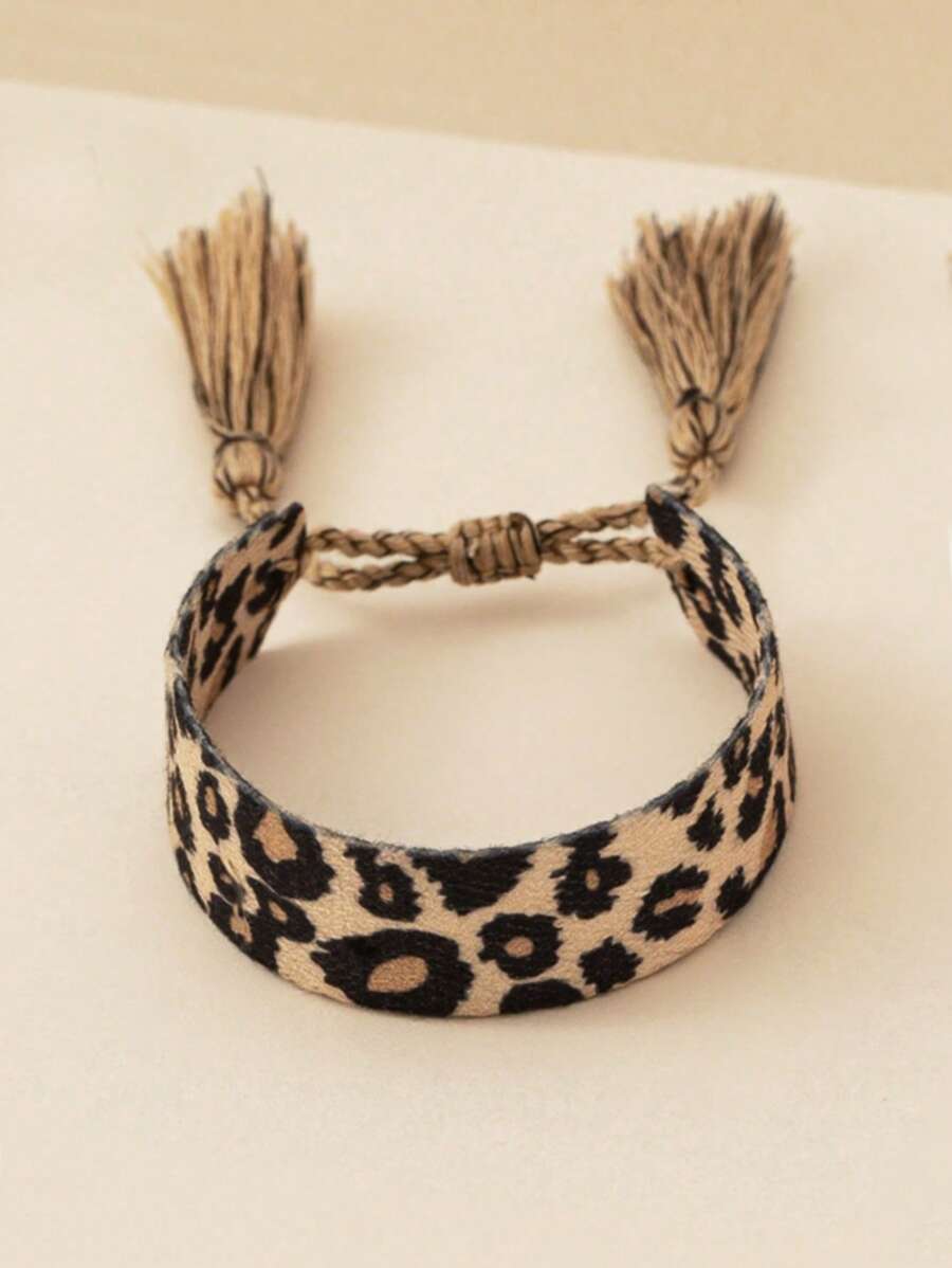 1 Stück Armband mit Leopardenmuster, Boho Armband für Frauen