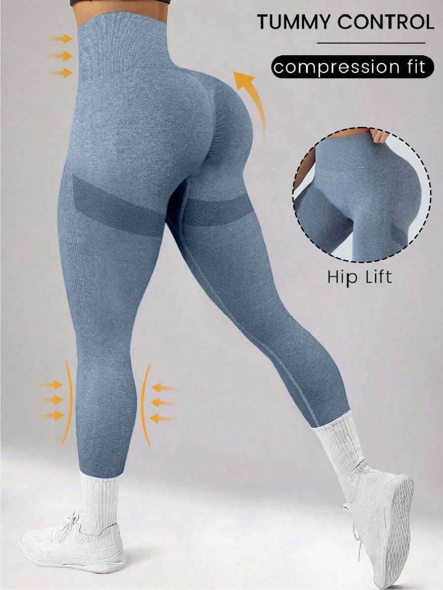 Nahtlose, hochdehnbare Sport-Yoga-Leggings für Damen, Frühling/Sommer