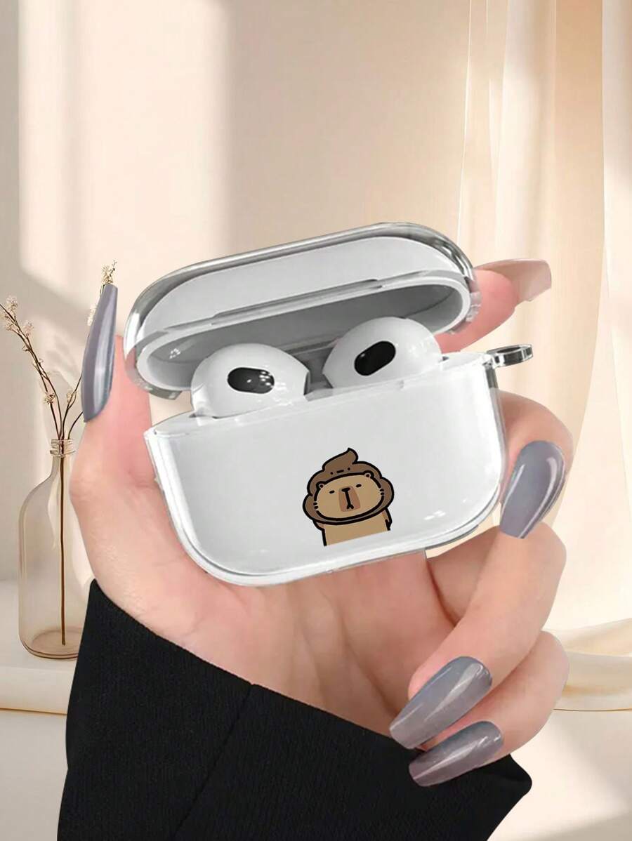 La funda protectora con estilo Ins y el patrón creativo de Kapi Pila para auriculares inalámbricos Bluetooth Apple es adecuada para Airpods4/1/2/3/Pro/Pro2. Está hecha de material TPU suave, transparente y mate, resistente a los golpes y talla grande duradera, lo que la convierte en el mejor regalo para familiares, amigos y parejas.