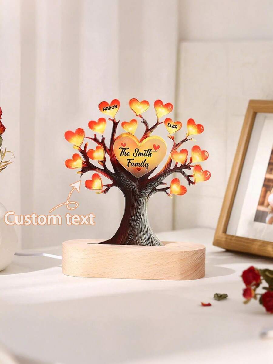 Tree Of Life Name Night Light, Family Souvenir, Custom Family Tree Night Light With Little Friend's Name, Birthday Gift, Gift For Mom, Anniversary, Holiday Gift, His Gift, Her Gift