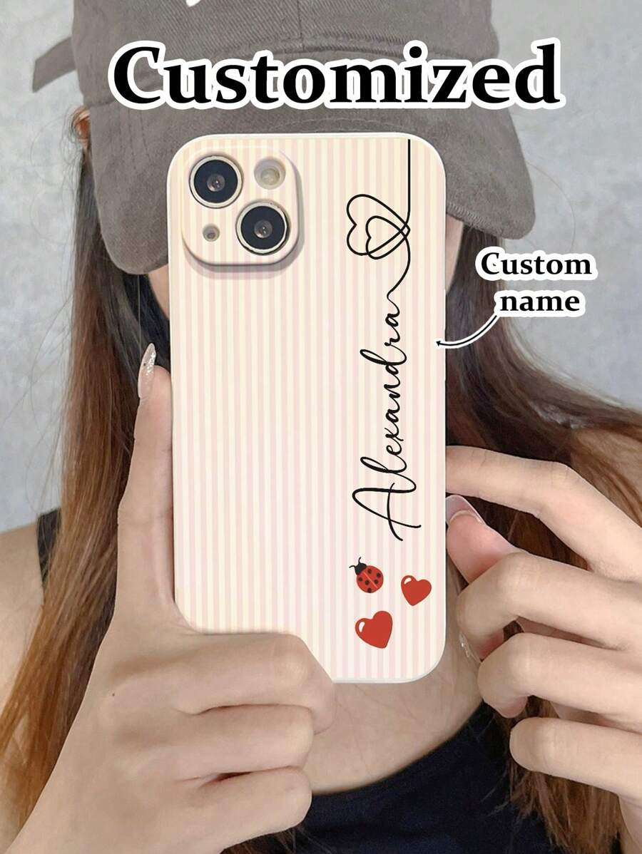 1 pieza Funda protectora de teléfono a prueba de golpes con diseño de texto personalizado, estilo de rayas de gato de ojos, mate simple, compatible con iPhone 16/16 Pro Max, XR, 7/8, iPhone 15 Pro Max, 12 Pro Max, 13 Pro Max, 14 Pro Max, 13, 14, 11, 12P, 14P, 11P, 12P, XS, XR, 7/8P, 7/8 Plus, A13, 4G, A22, A21S, A51, 4G, A52, S22 Ultra, A33, 5G, Redmi 10, Redmi Note 11, 4G, Redmi 11 Lite, A53, TPU, A14, A23, S23 Ultra, S24, A14, A15, S23, A73, S25/S25 Ultra, Funda de teléfono Redmi