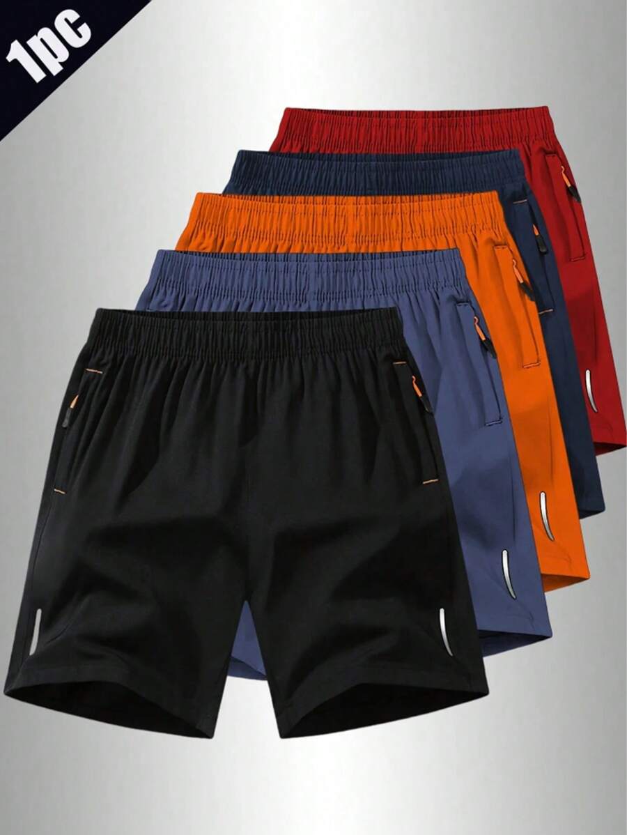 Men's Outdoor Casual Sports Shorts Solid Color Geometric Printed Running Pants Outdoor And Gym Clothes