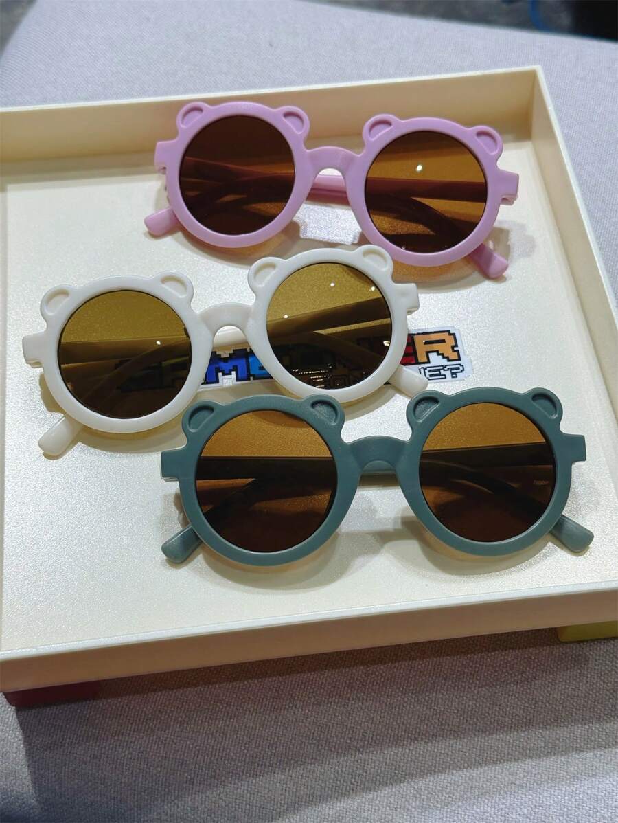 3 pezzi Occhiali da sole casual e colorati per bambini, adatti per spiaggia, attività all'aperto e ritorno a scuola