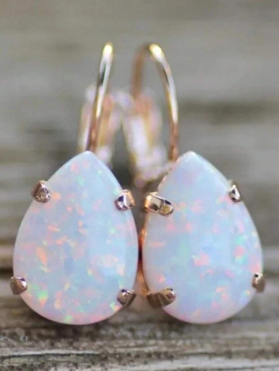 1 Pair Minimalist Teardrop Pendant Earrings, Suitable For Daily Wear, Great Gift For Colleagues And Classmates On Birthdays And Holidays