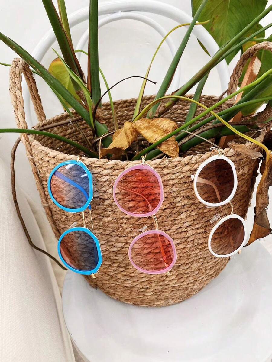 1 Peça Óculos Infantis Ultraleves, Confortáveis para Meninos e Meninas, Adequados para Sessão de Fotos, Óculos de Festa da Moda, Fofos para Ciclismo e Viagem, Óculos Esportivos, Armação Oval Personalizada, Óculos de Metal