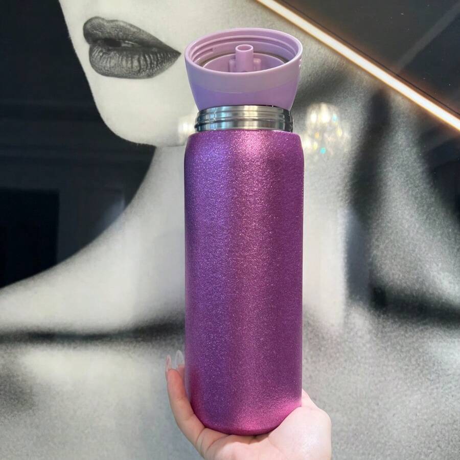 2025OWal* 32 Oz Insulated Stainless Steel Water Bottle. Equipped With A Straw, Suitable For Sports, Outdoor Activities, Travel And Student Sports Water Bottles. It Features The Vibrant Colors Of The Shining Girl And Has A High Level Of Aesthetic Appeal. This Is A New Type Of Insulated Cup, A Portable Water Bottle With A Straw, And Is Highly Suitable For Use During Sports. It Can Keep Beverages Cold For Up To 24 Hours And Maintain The Temperature Of Hot Water. This Sports Water Bottle Is Specially Designed For Those Who Enjoy Drinking Beverages And Is Very Suitable For Use In Schools, Gyms, Travel, Daily Commutes, Outdoor Picnics, Summer, Outdoor Activities, Camping, Dormitories, Yoga, Driving, Office Commutes, Teachers, Graduation Gifts, Teacher Gifts, Valentine's Day Gifts, Birthday Gifts, Thanksgiving Gifts, Christmas Gifts, Halloween Gifts, Etc.