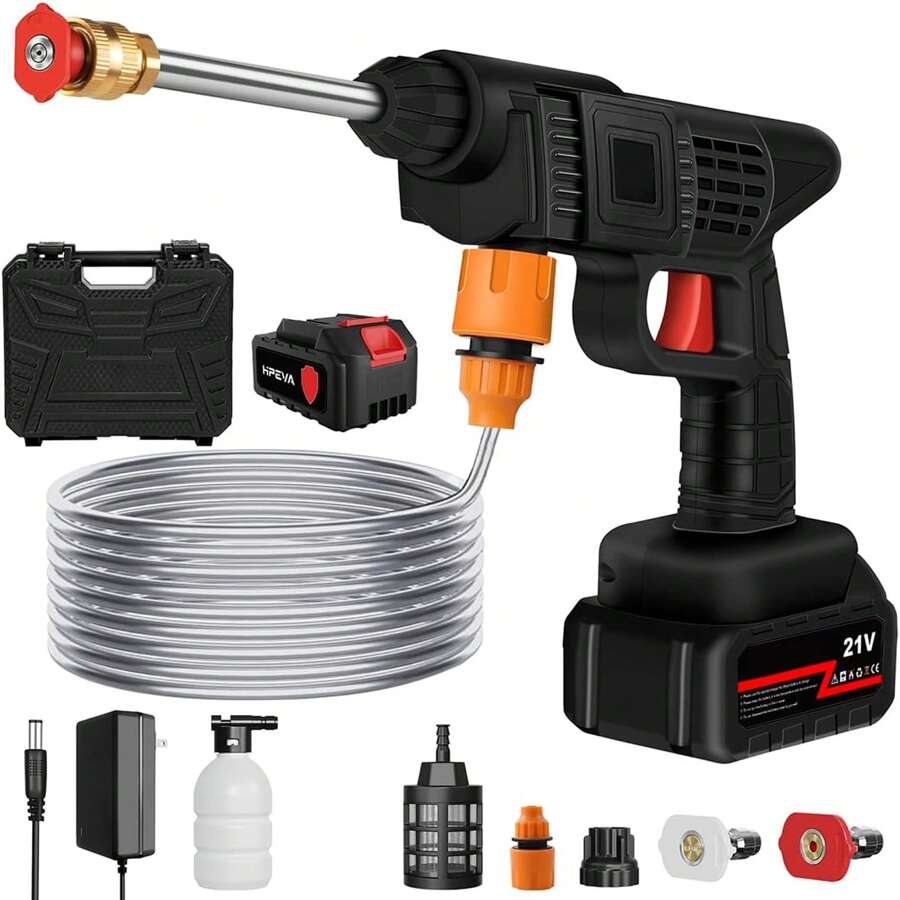 High Pressure Car Washer Machine, High Pressure Cleaner Car, Adjustable Water Type, Self-Priming Design, 240W High Power, For Car Detailing, Fence, Floor Cleaning & Watering