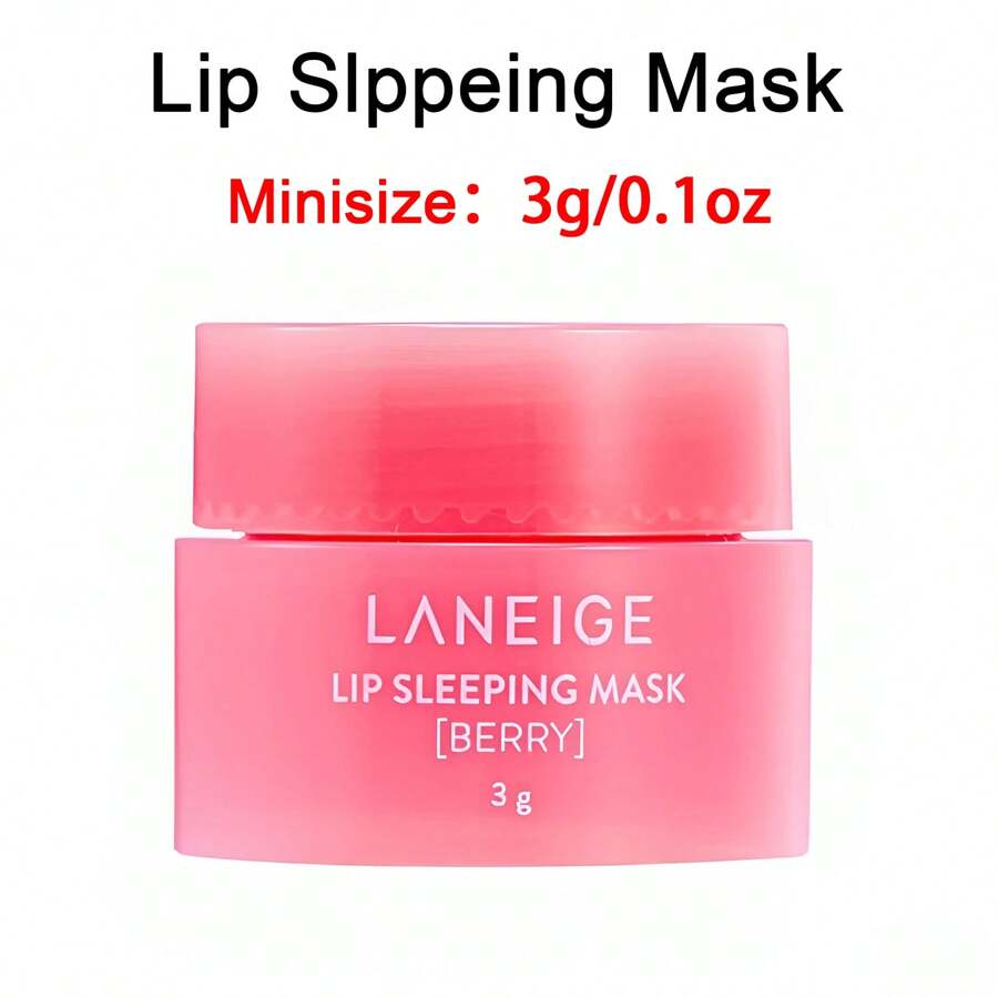 Laneige Máscara labial tamanho viagem: nutre, hidrata, vitamina C, manteiga de murumuru e karité, antioxidantes, lábios escamosos e secos 3g/0,10oz Laneige Lip Balm Makeup
