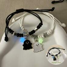 Luminous-Black And White Ghost Bracelet